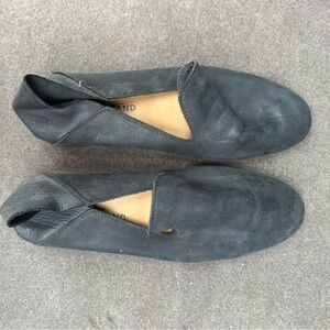 Lucky Brand Black Leather Slip-On Shoes